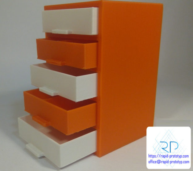 druk 3d makieta szafki z półkami wysuwanymi