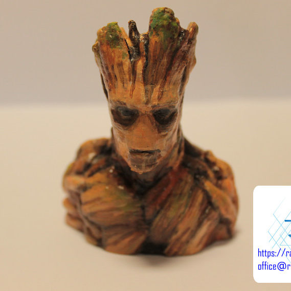 druk 3d figurek malowanie figurek Groot popiersie