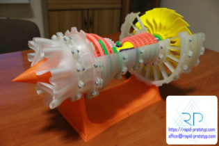 silnik odrzutowy druk 3d mechanika inżynieria