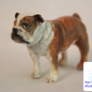 wydruk-3d-pies-bull-dog-3d-printed-01 malowana figurka druk 3d psa