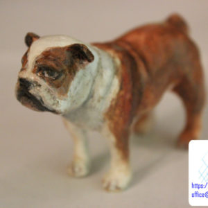 wydruk-3d-pies-bull-dog-3d-printed-04 malowana figurka druk 3d psa