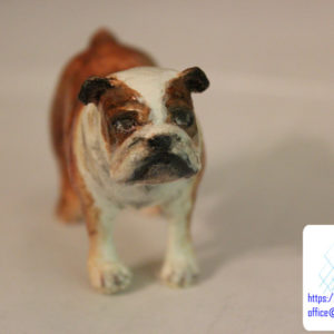wydruk-3d-pies-bull-dog-3d-printed-06 malowana figurka druk 3d psa